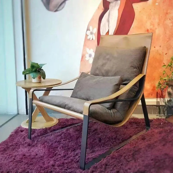 Babour Tan Lounge Chair Fin and Furn