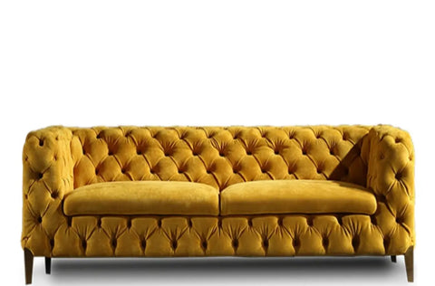 Fallon Bright Yellow Sofa Fin and Furn