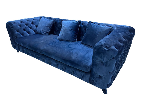 Fitz Dark Blue Sofa Fin and Furn