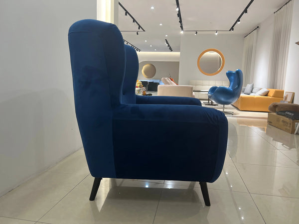 Ireland Dark Blue Lounge Chair Fin and Furn