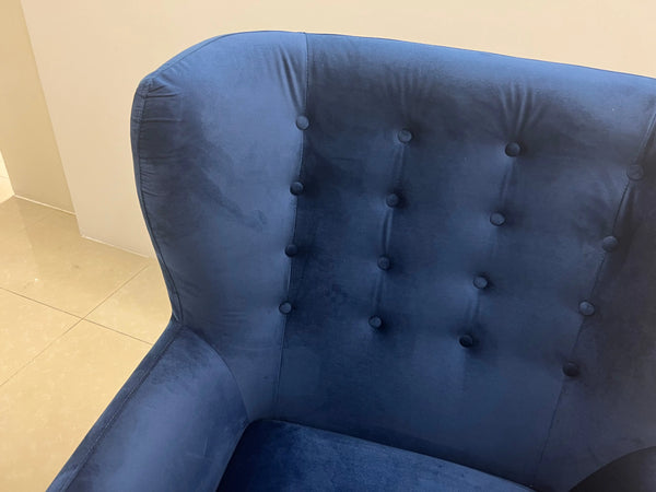 Ireland Dark Blue Lounge Chair Fin and Furn