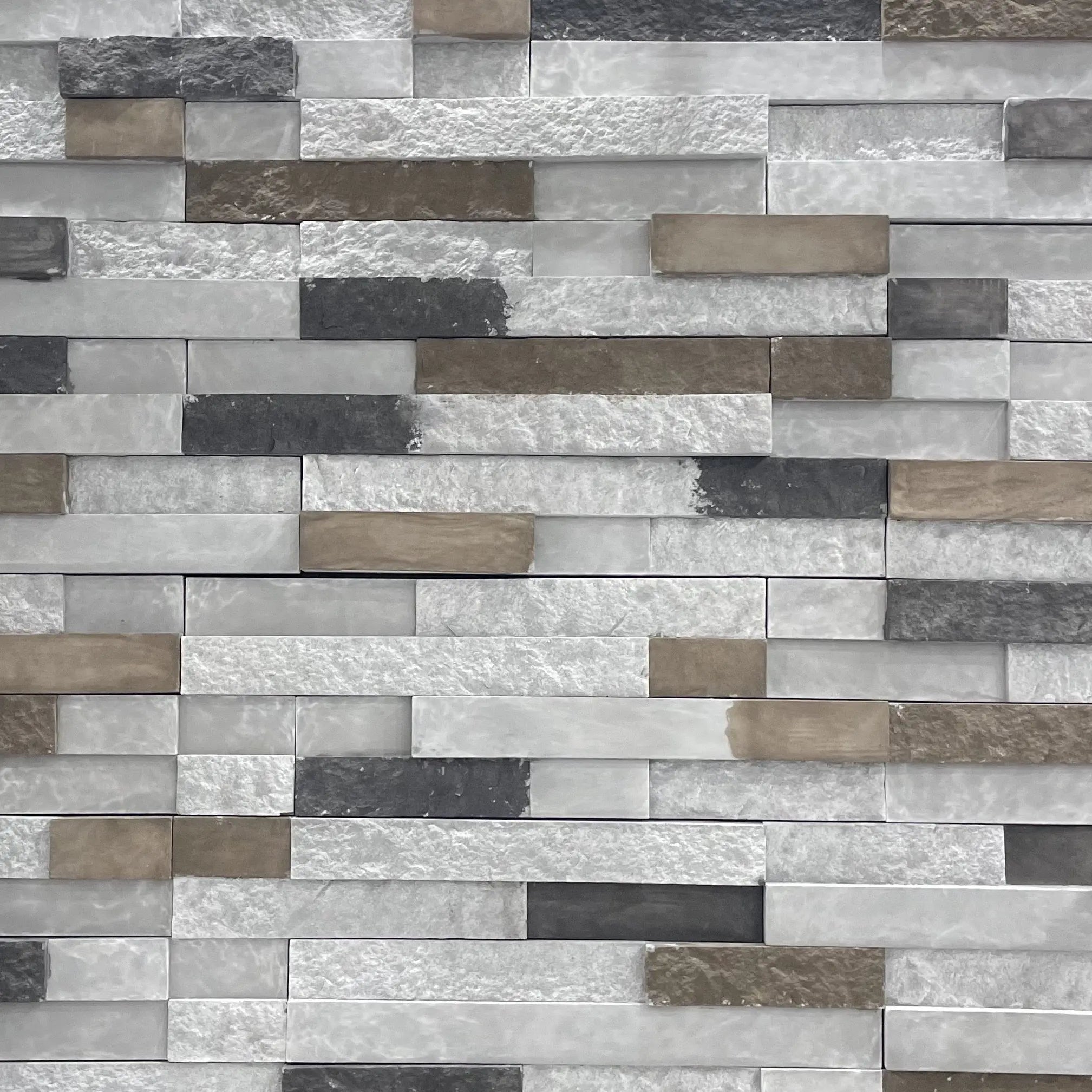 Irving Grey Brown/Black 3-D Ledge Cultured Stone - Corners Fin and Furn