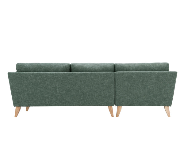 Madison Green Sectional Facing Left 2 + Couch Fin and Furn