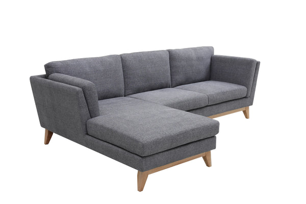Madison Light Grey Sectional Facing Left Fin and Furn