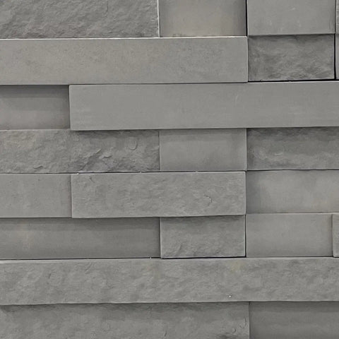 Oakpoint Grey 3D Smooth and Rough Ledge Cultured Stone - Corners Fin and Furn