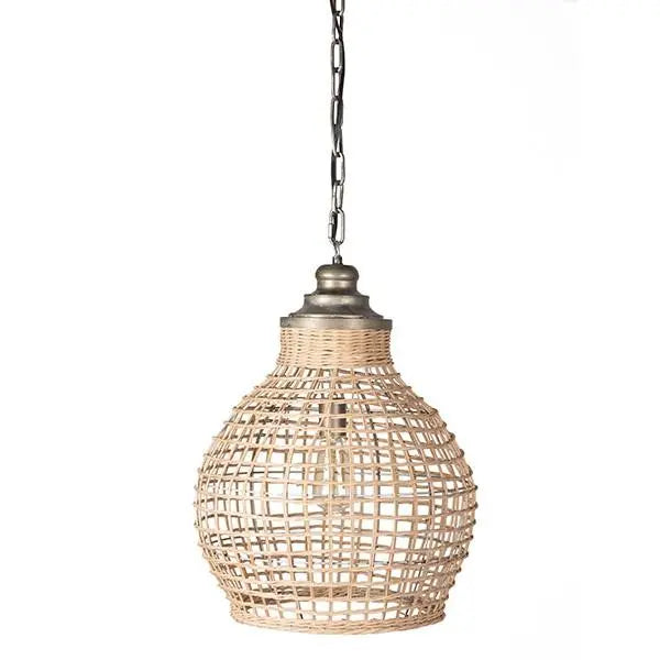 Pendant Lamp with Wooden Shade Fin and Furn 