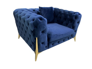 Percy Blue Sofa Fin and Furn