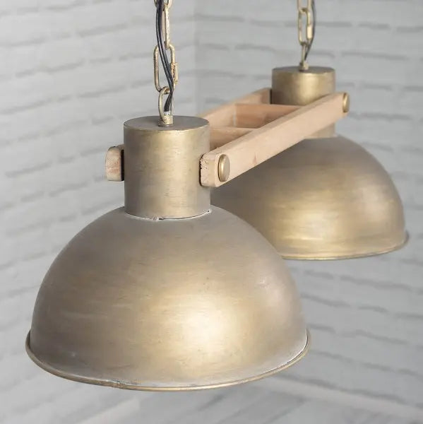 Riker Two Light Pendant Lamp Fin and Furn 