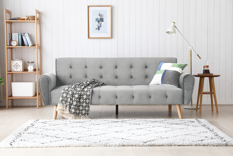OasisDream Grey Velvet Sofa Bed