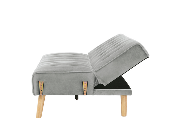 OasisDream Grey Velvet Sofa Bed