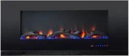 Slim Series LED fireplace wall mounted and built-in style fireplace with vent located at the bottom front Fin and Furn